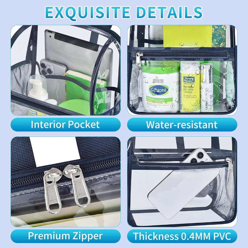 Small Clear Backpack, Stadium Approved 12x12x6 Cl… - image 5